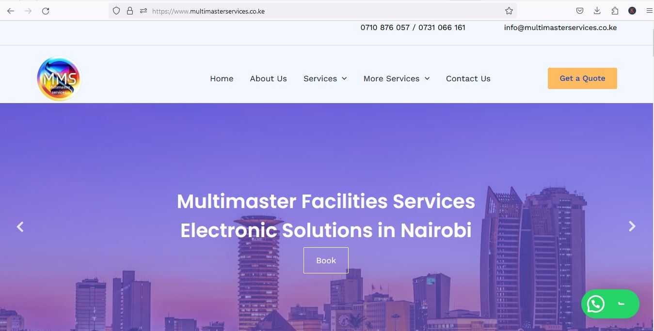 Multimaster Facilities Services website