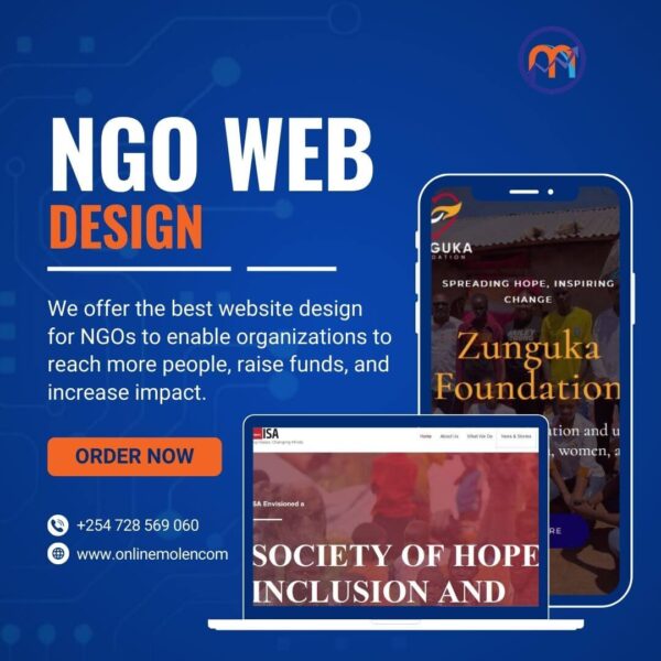 NGO website design in Kenya